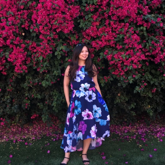 Floral Sleeveless Hi-Lo Maxi Dress - Picture 1 of 9